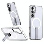 Per Samsung Galaxy S24 FE 5G Star Shine Series TPU + PC MagSafe Custodia per telefono con supporto pieghevole (trasparente)