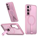 Per Samsung Galaxy S24 FE 5G Star Shine Series TPU + PC MagSafe Custodia per telefono con supporto pieghevole (rosa)