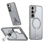 Per Samsung Galaxy S24 FE 5G Star Shine Series TPU + PC MagSafe Custodia per telefono con supporto pieghevole (grigio)