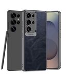 Per Samsung Galaxy S24 Ultra 5G Custodia per telefono antiurto classica in pelle cerata e olio, penna non inclusa (blu)