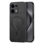 Per OPPO Reno12 Pro Global Retro Magsafe Custodia per telefono con retro magnetico in PU (nero)