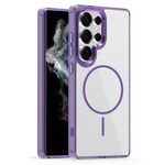 Per Samsung Galaxy S22 Ultra 5G Star Shield Thin Circle MagSafe Custodia per telefono (viola)