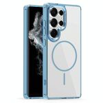 Per Samsung Galaxy S22 Ultra 5G Star Shield Thin Circle MagSafe Custodia per telefono (azzurro chiaro)