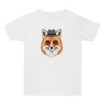 Maglietta a maniche corte in cotone estivo con stampa Gentleman Fox, stampa su richiesta, taglia: XXXL (bianco)