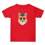 Maglietta a maniche corte in cotone estivo con stampa Gentleman Fox, stampa su richiesta, taglia: XXXL (rosso)