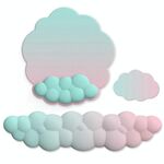 3 pezzi / set Cloudy Gradient Memory Foam Silicone Mouse Pad e tastiera, stile: modello 9