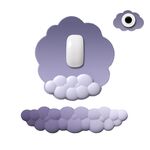 3 pezzi / set Cloudy Gradient Memory Foam Silicone Mouse Pad e tastiera, stile: modello 11