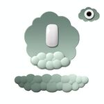 3 pezzi / set Cloudy Gradient Memory Foam Silicone Mouse Pad e tastiera, stile: verde