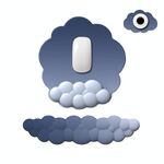 3 pezzi / set Cloudy Gradient Memory Foam Silicone Mouse Pad e tastiera, stile: blu navy + grigio