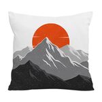 Cuscino per divano stampato Sunrise Mountain con stampa centrale su richiesta, dimensioni: 40x40 cm (velluto di cristallo)