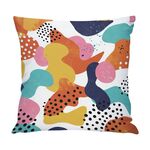 Cuscino per divano stampato Color Paradise con stampa centrale su richiesta, dimensioni: 45x45 cm (raso brillante)