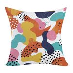 Cuscino per divano stampato Color Paradise con stampa centrale su richiesta, dimensioni: 45x45 cm (velluto color pesca)