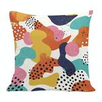 Cuscino per divano stampato Color Paradise con stampa centrale su richiesta, dimensioni: 50x50 cm (velluto olandese)