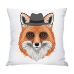 Cuscino per divano stampato Gentleman Fox con stampa centrale su richiesta, dimensioni: 60x60 cm (raso lucido)