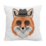 Cuscino per divano stampato Gentleman Fox con stampa centrale su richiesta, dimensioni: 60x60 cm (velluto di cristallo)