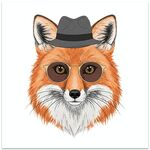 Stampa decorativa su tela senza cornice EPSON Inkjet 320g Gentleman Fox, su richiesta, dimensioni: 20x20 cm