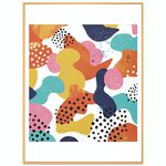Color Paradise Dipinto decorativo con cornice in lega di alluminio Stampa su richiesta, dimensioni: 15x20 cm