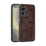 Per Samsung Galaxy S24 FE 5G ABEEL Beast Pattern 6D Micro-Embossed MagSafe Custodia in vera pelle per telefono (marrone)