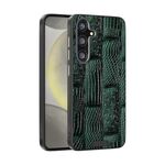 Per Samsung Galaxy S24 FE 5G ABEEL Beast Pattern 6D Micro-Embossed MagSafe Custodia per telefono in vera pelle (verde)