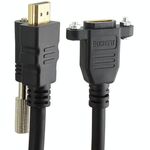 Cavo di prolunga HD da HDMI a HDMI pannello fisso, lunghezza: 1,5 m (nero)