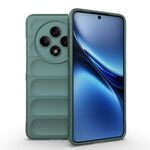 Custodia in TPU + flanella per OPPO Reno12 F 5G Global Magic Shield (verde scuro)