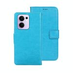 Per OPPO Reno13 F 5G idewei Crazy Horse Texture Custodia in pelle per telefono (blu cielo)