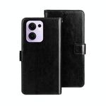 Per OPPO Reno13 F 5G idewei Crazy Horse Texture Custodia in pelle per telefono (nero)