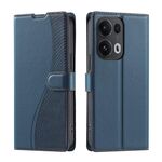 Per OPPO Reno13 Pro 5G Voltage Custodia per telefono in pelle ultrasottile a pois (blu)