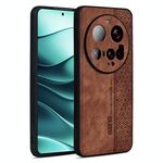 Per Xiaomi 15 Ultra AZNS Custodia per telefono con effetto pelle in rilievo 3D (marrone)