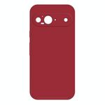 Per Google Pixel 9 Custodia per telefono in silicone liquido imitazione (rosso scuro)