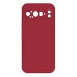 Per Google Pixel 9 Pro XL Custodia per telefono in silicone liquido imitazione (rosso scuro)