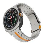 Per Samsung Galaxy Watch Ultra 47mm Cinturino in lega di titanio con fibbia di sicurezza divisa (titanio arancione)