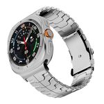 Per Samsung Galaxy Watch Ultra 47mm Cinturino in lega di titanio con fibbia di sicurezza divisa (argento)