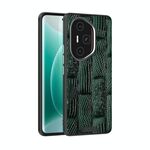 Per Honor 300 Ultra ABEEL Beast Pattern 6D Micro-Embossed MagSafe Custodia per telefono in vera pelle (verde)