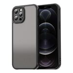 Per iPhone 12 Pro Max Fan Dun Series TPU Hybrid PC Custodia per telefono satinato (nero)