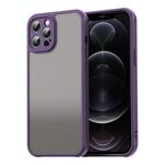Per iPhone 12 Pro Max Fan Dun Series TPU Hybrid PC Custodia per telefono satinato (viola)