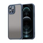 Per iPhone 12 Pro Fan Dun Series TPU Hybrid PC Custodia per telefono satinato (blu)
