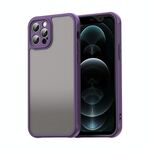 Per iPhone 12 Pro Fan Dun Series TPU Hybrid PC Custodia per telefono satinato (viola)