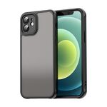 Per iPhone 12 Fan Dun Series TPU Hybrid PC Custodia per telefono satinato (nero)