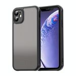 Per iPhone 11 Fan Dun Series TPU Hybrid PC Custodia per telefono glassata (nero)