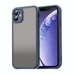 Per iPhone 11 Fan Dun Series TPU Hybrid PC Custodia per telefono glassata (blu)