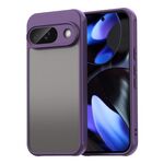 Per Google Pixel 9 Fan Dun Series TPU Hybrid PC Custodia per telefono glassata (viola)