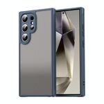 Per Samsung Galaxy S24 Ultra 5G Fan Dun Series TPU Hybrid PC Custodia per telefono glassata (blu)