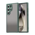 Per Samsung Galaxy S24 Ultra 5G Fan Dun Series TPU Hybrid PC Custodia per telefono glassata (verde)