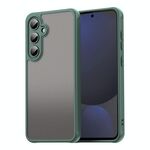 Per Samsung Galaxy S24 FE 5G Fan Dun Series TPU Hybrid PC Custodia per telefono glassata (verde)