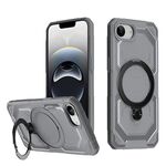 Per iPhone 16e Custodia per telefono con supporto MagSafe satinato (grigio)