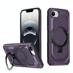 Per iPhone 16e Custodia per telefono con supporto MagSafe satinato (viola)