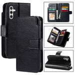 Per Samsung Galaxy S24 FE 5G Tri-Fold 9-Card Wallets Custodia per telefono in pelle (nero)