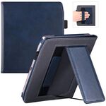 Per Pocketbook Era PB700 Custodia per tablet intelligente con poggiamano in pelle di vitello (blu)