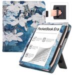 Per Pocketbook Era PB700 Custodia per tablet intelligente con poggiamano in pelle verniciata (Magnolia)